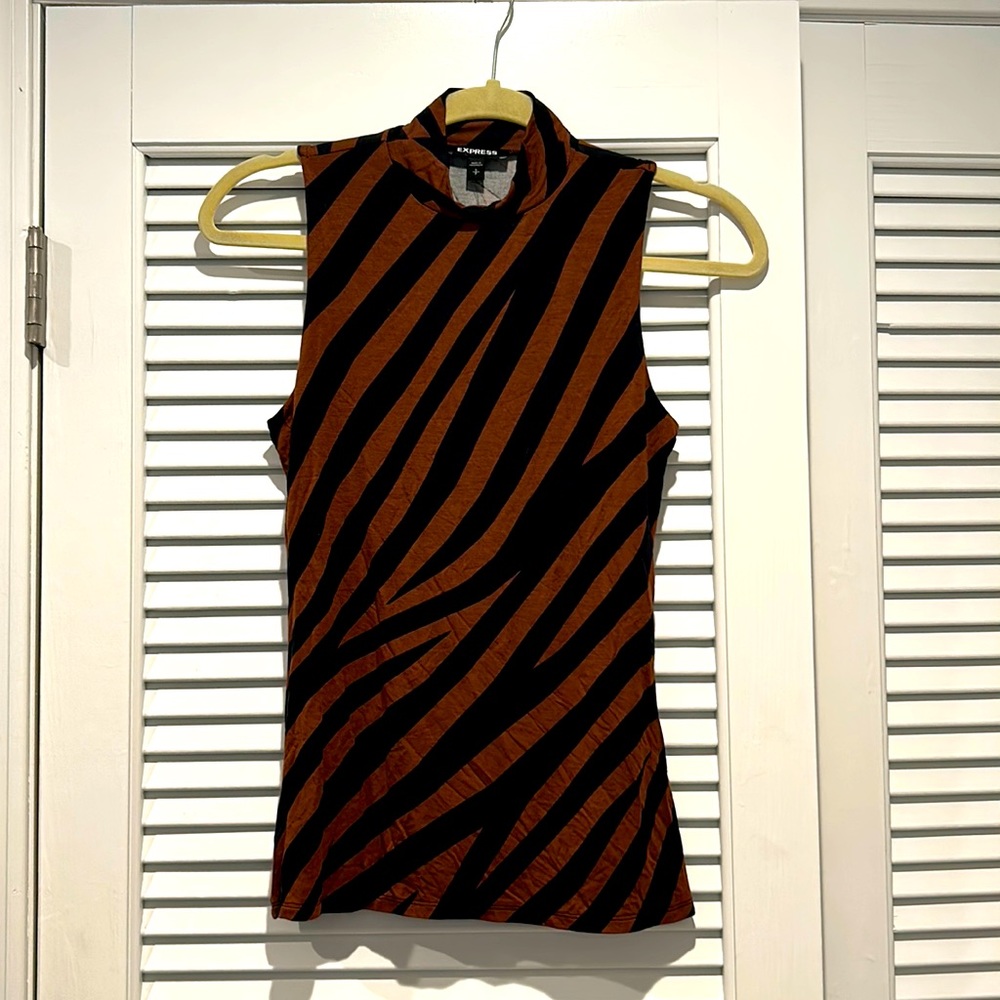Express mock turtle neck sleeveless shirt